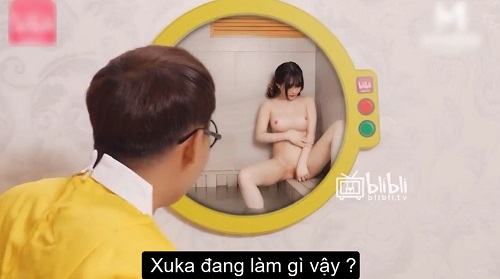 Nobita cứng cọn cu khi nhìn xuyên thấu Xuka tắm
